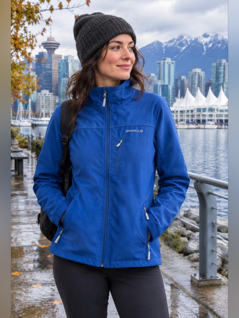Merrell Women's Royal Blue Aeroblock Softshell Performance Jacket - Full Zip